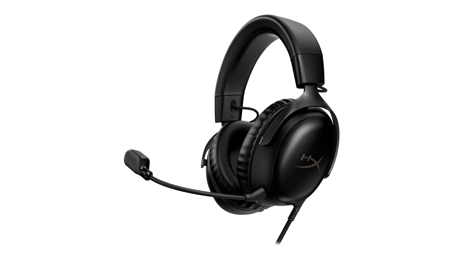 Cloud III trở về bàn game với chụp tai lớn và boom mic gần miệng, phù hợp các phiên voice chat kéo dài. Ảnh: HyperX.