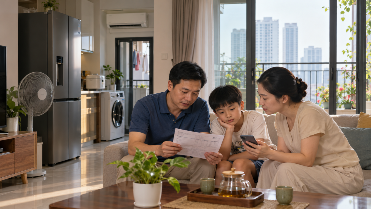 Biểu giá điện 5 bậc được đề xuất có thể giúp nhiều hộ gia đình sử dụng điện ở mức thấp và trung bình giảm chi phí (Ảnh minh họa: ChatGPT)