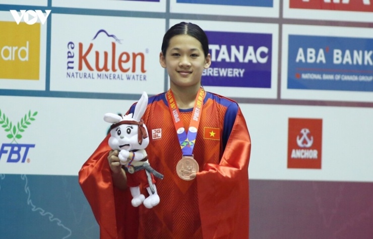 Thúy Hiền từng giành HCĐ SEA Games năm 2023 khi mới 14 tuổi. (Ảnh: Dương Thuật)