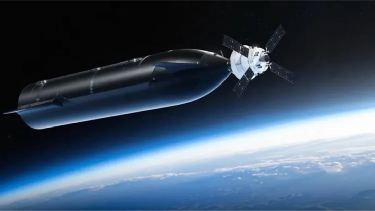 Hình minh họa tàu vũ trụ Starship của SpaceX kết nối với khoang tàu Orion của NASA trong sứ mệnh Artemis III. (Nguồn: SpaceX)