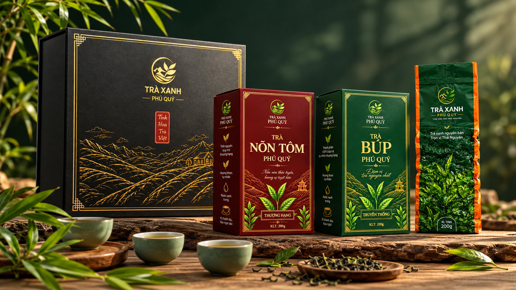 Các sản phẩm chè Thái Nguyên tại Trà Xanh Phú Quý