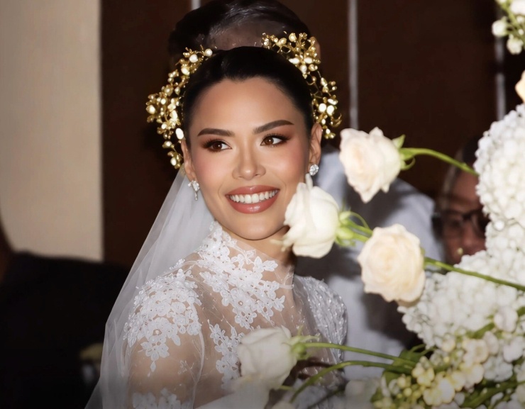 Ariadna Gutiérrez trong ngày lên xe hoa. Ảnh: Instagram Missosology Colombia