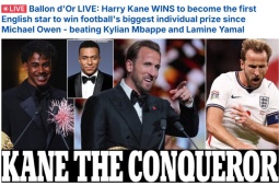 Harry Kane giành "Quả bóng vàng 2026": Báo chí Anh mở hội, gọi tên "Nhà vua"