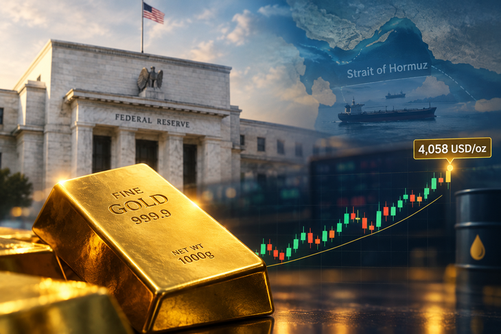 Giá vàng sáng 28/10 vượt 4.058 USD (ảnh AI).