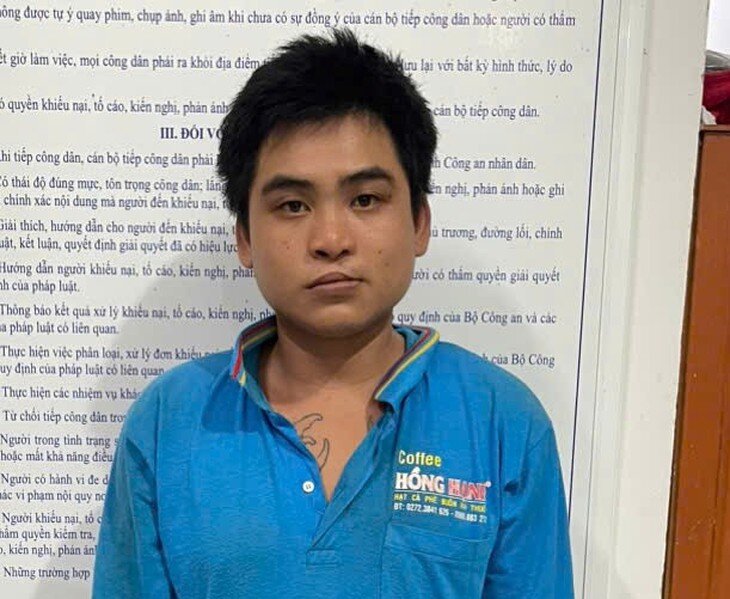 Bị can Nguyễn Văn Lực tại cơ quan công an. Ảnh: Công an tỉnh An Giang. 